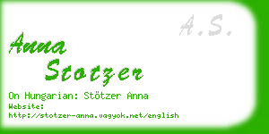 anna stotzer business card